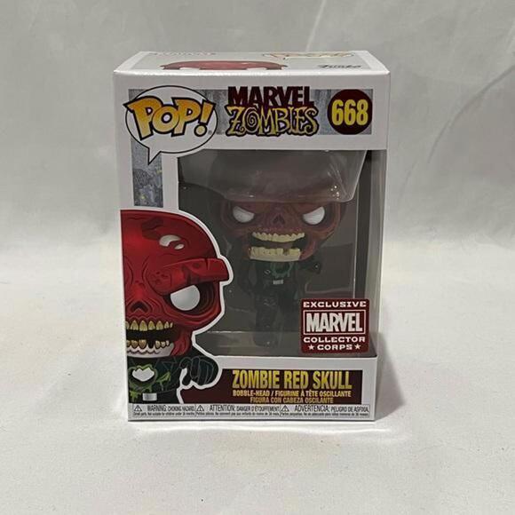 Other - Funko Pop Zombie Red Skull Marvel Zombies Marvel Collector Corps Exclusive